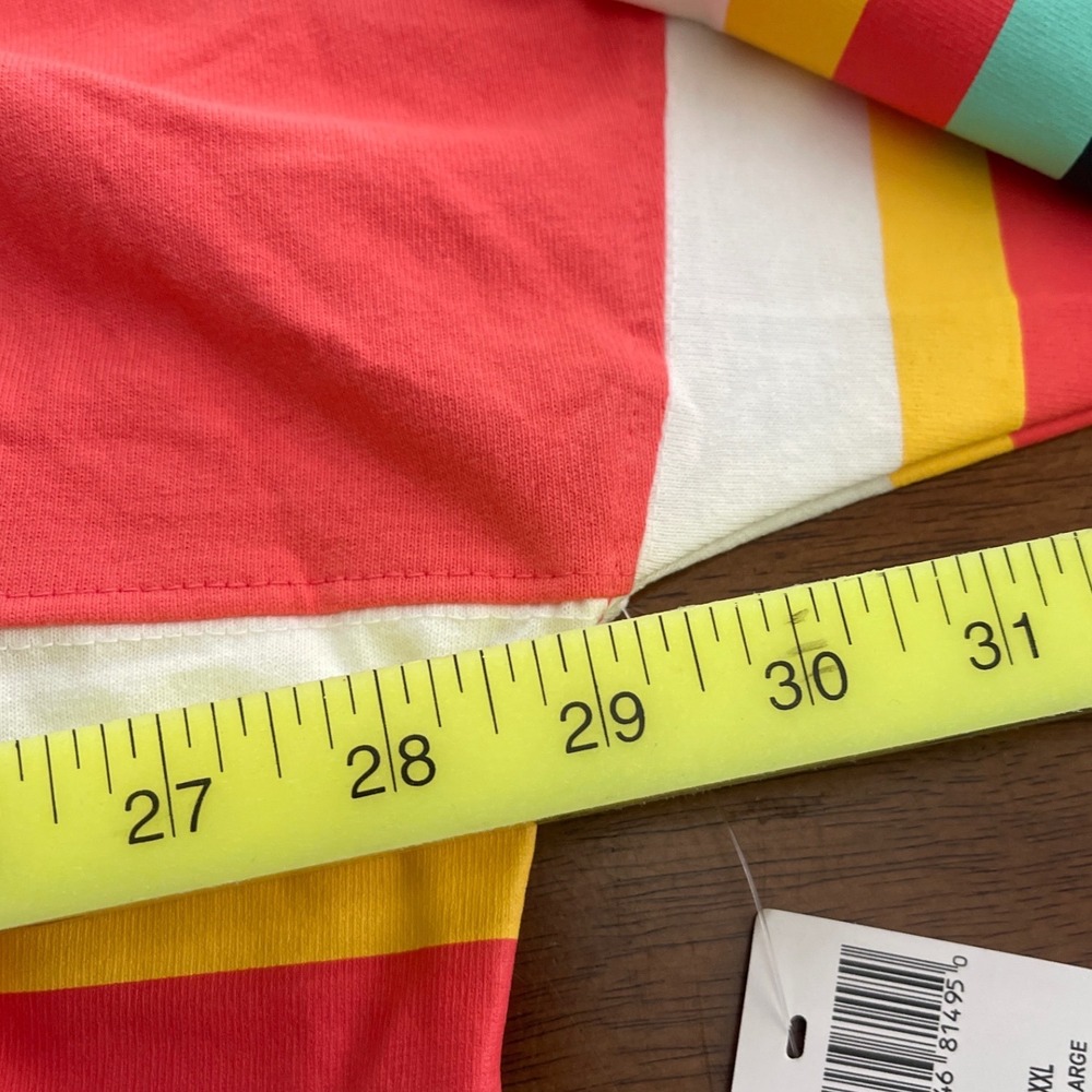 Disney Cruise Line Spirit Jersey XXL Coral White Striped Long Sleeve Shirt XXL - Picture 5 of 6